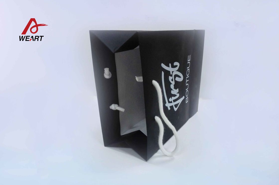 Art Recycled Paper Carrier Bags Soft touch Lamination With LOGO Printing