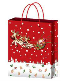 Bolsos/bolsas de papel del regalo del papel de la Navidad de la bolsa/de la suposición de papel de la Navidad para la Navidad