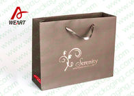 Golden Satin Ribbon Large Custom Paper Shopping Bags Boutique Application