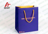 Gift Packaging Personalised Paper Carrier Bags Printed Biodegradable Purple Rope