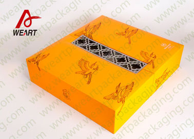 Red Base Recycled Paper Gift Box Folding Feature Matte Lamination Surface
