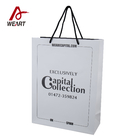 Cosmetic Paper Bag / Printed Reusable Shopping Bags With Black Cotton Ribbon