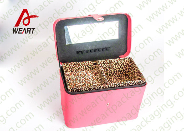 Leopard Printed Cosmetics Foldable Paper Box With Mirror Matte Lamination Suface