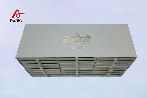 Joyeros multi especiales del papel del cajón con la pequeña manija redonda de la cinta